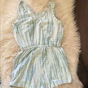 Madden Girl Light Blue Tie-Dye Romper